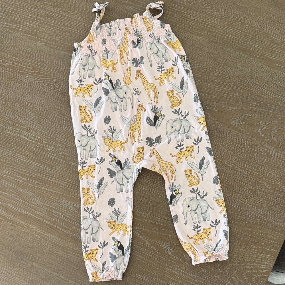 H&M Kids Animal Print Romper - Pink and Yellow